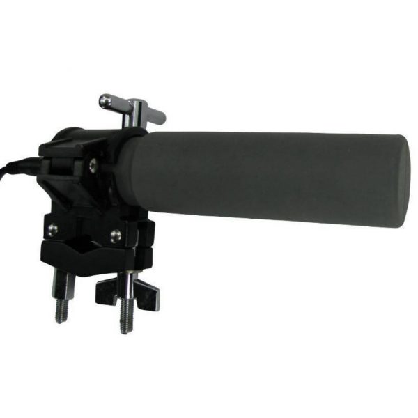 Drum trigger pad t-Rigg grey in a metal clamp