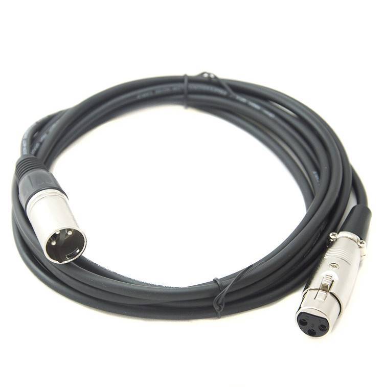 Microfoon kabel opgerold